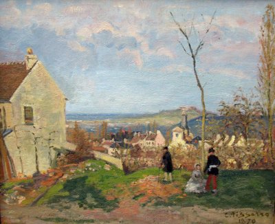 Louveciennes with Mont Valérien in the Background by Camille Jacob Pissarro